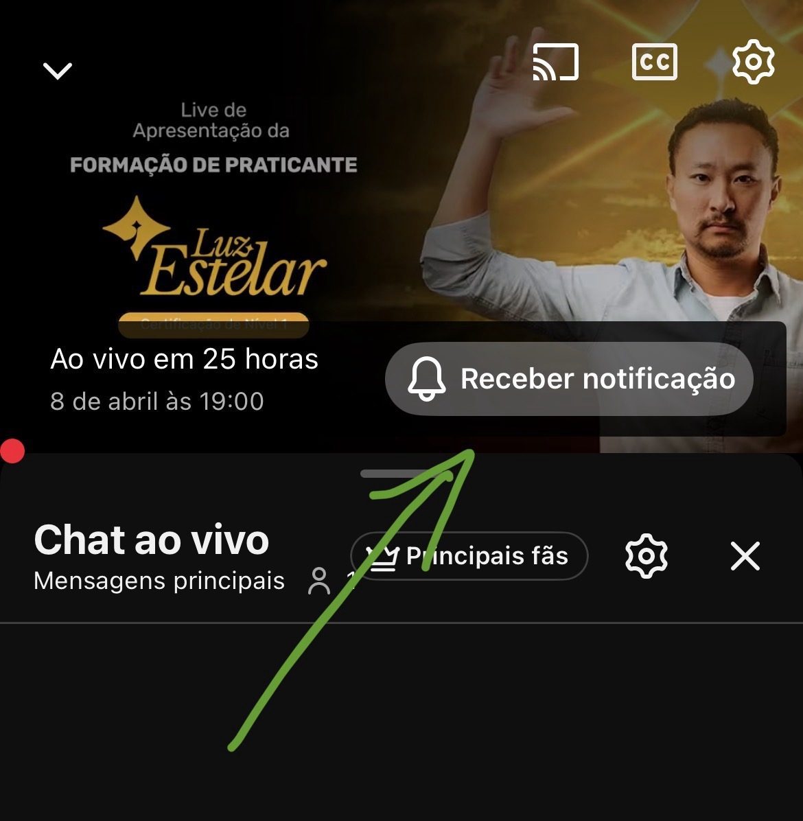 Como ativar lembrete no YouTube